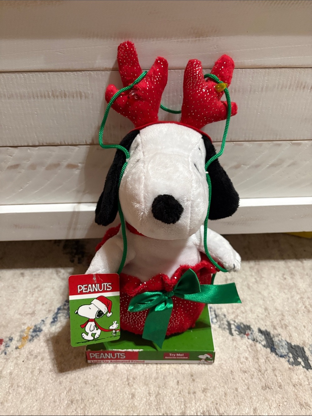 Peanuts Light-Up Animated Musical Christmas Snoopy Plush by Dan Dee